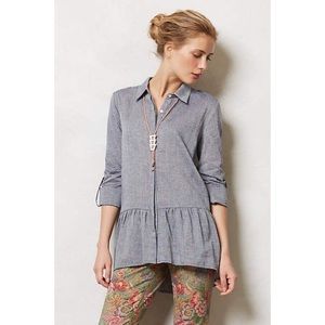 Anthropologie Wiley Chambray tunic blouse